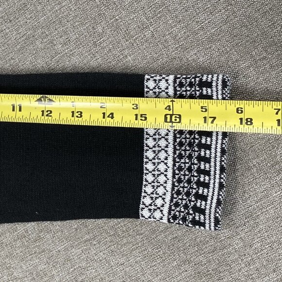 Artisan Knit A-Line Combo Dress Women's Small Round Neck 3/4 Sleeve Onyx NWT - Picture 15 of 16